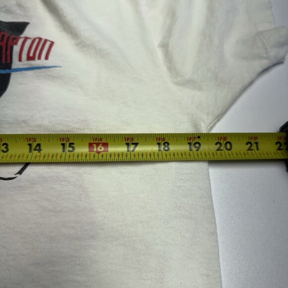 Vintage Eric Clapton Journeyman Tour T Shirt Mens S/M White Tour Tee - Picture 8 of 9